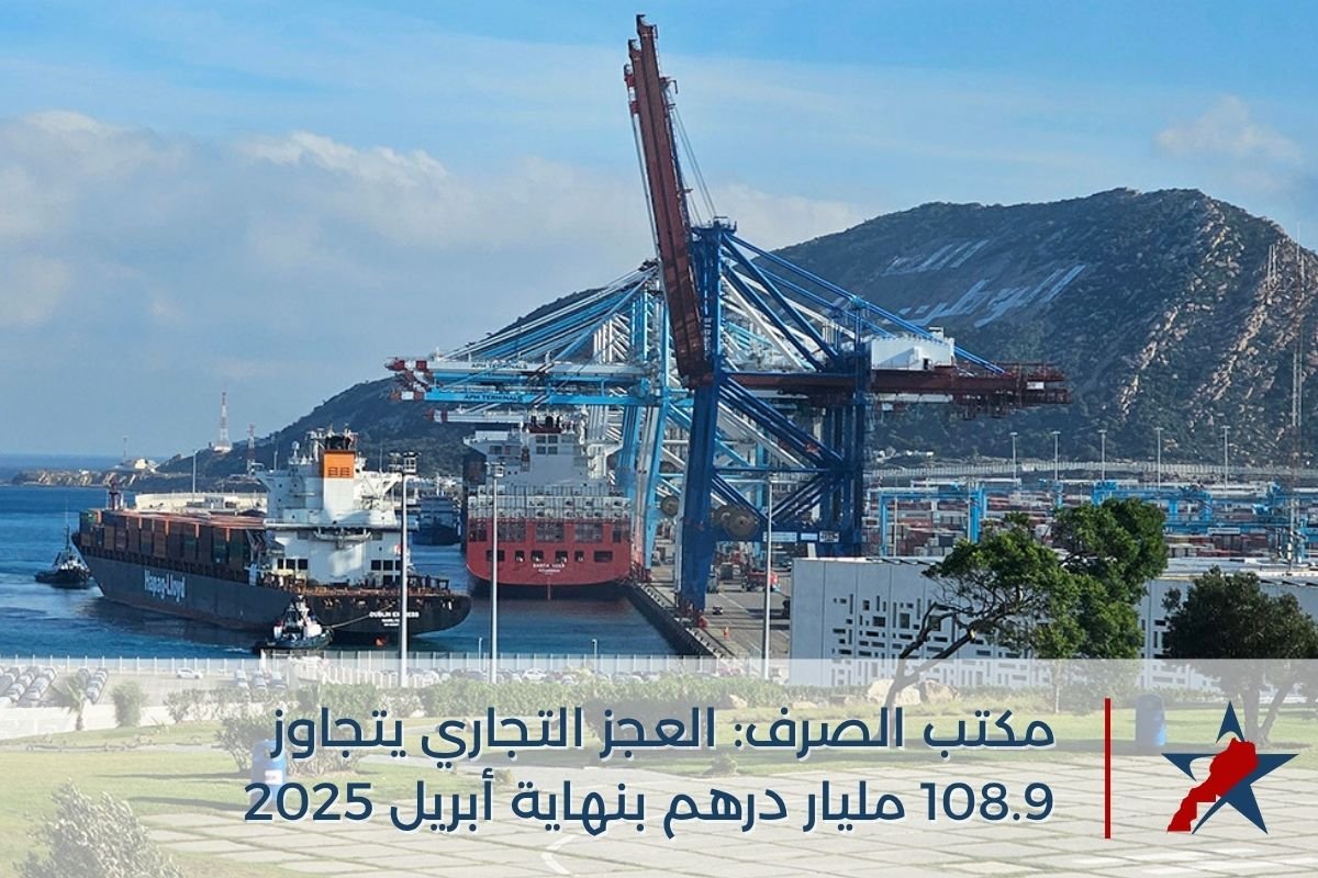 العجز التجاري يتجاوز 108.9 مليار درهم بنهاية أبريل 2025